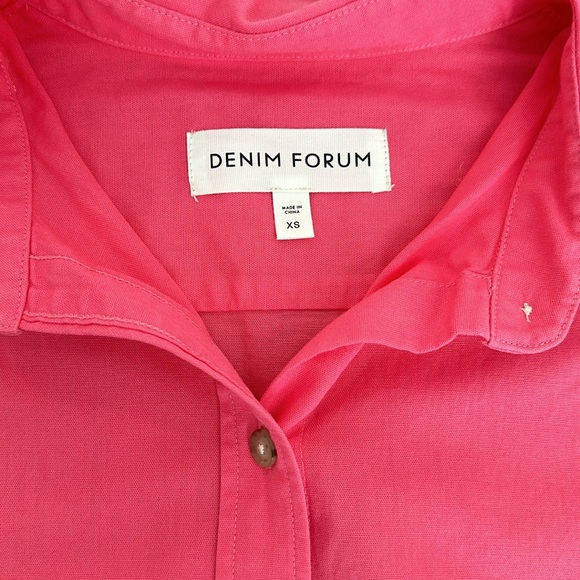 Aritzia Denim Forum Jane Shirt XS Fuchsia - Picture 6 of 10